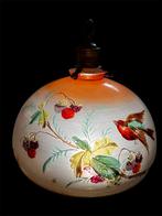 Handgeschilderde glazen plafondlamp 1950, Ophalen of Verzenden