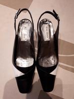 Lederen schoenen open hiel maat 38, Enlèvement, Comme neuf, Chaussures basses