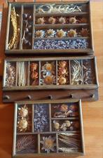 3 cadres originaux bois contenant diverses fleurs séchées, Maison & Meubles, Accessoires pour la Maison | Fleurs séchées, Comme neuf