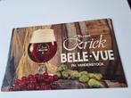 Reclamebord kriek 1971 30x20 cm, Ophalen of Verzenden, Gebruikt