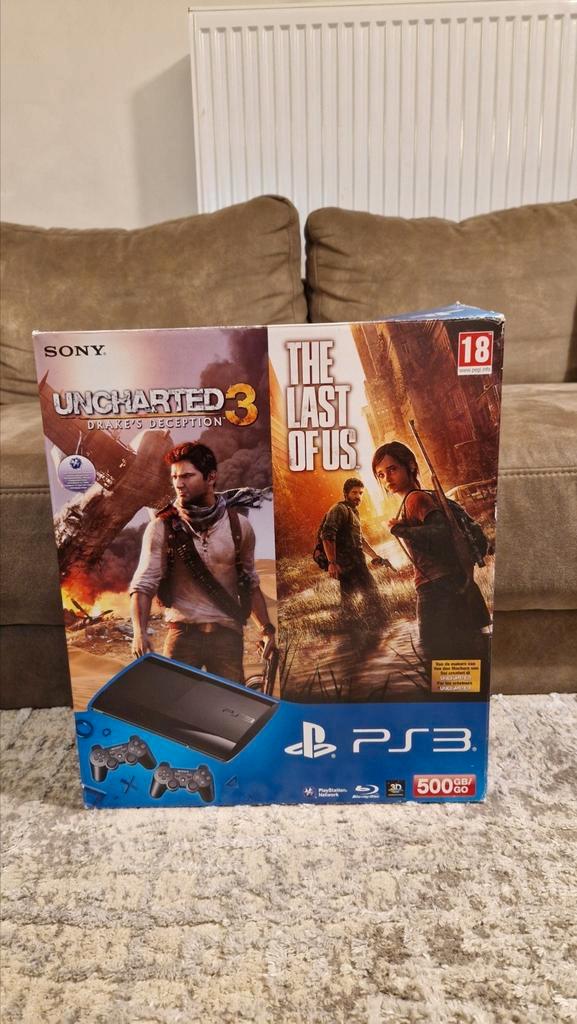 Playstation 3 500GB - Uncharted 3 + The Last of Us bundle, Games en Spelcomputers, Spelcomputers | Sony PlayStation 3, Zo goed als nieuw