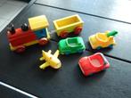 Houten trein, plastic auto's ed., Ophalen, Gebruikt