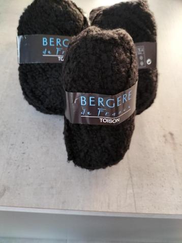 Bal wol Bergère de France Zwart fleece (5 ballen). beschikbaar voor biedingen
