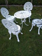 Bistro  tuin set, Ophalen, 4 zitplaatsen, Gebruikt, Bijzettafel
