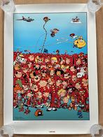 Spirou/Tome&Janry. Sérigraphie illustrant de nombreux héros, Ophalen of Verzenden, Zo goed als nieuw