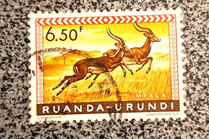 Postzegel Ruanda-Urundi OBP 214, gestempeld., Postzegels en Munten, Postzegels | Afrika, Gestempeld, Ophalen of Verzenden