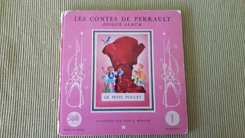 45 tours Pathé Les contes de Perrault 1958 Le petit Poucet, Enlèvement ou Envoi, Utilisé, Enfants et Jeunesse, Single