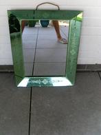 Antieke spiegel in kader, Ophalen of Verzenden, Rechthoekig, Minder dan 50 cm, Minder dan 100 cm
