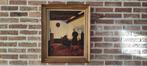 Schilderij in gouden kader, leefruimte, Antiek en Kunst, Kunst | Schilderijen | Klassiek, Ophalen of Verzenden