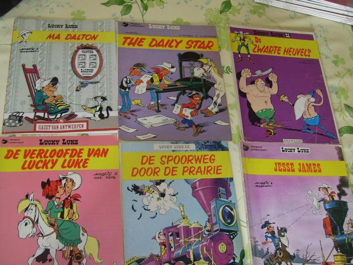 Stripverhalen van Lucky Luke, Boeken, Stripverhalen, Gelezen, Meerdere stripboeken, Ophalen of Verzenden