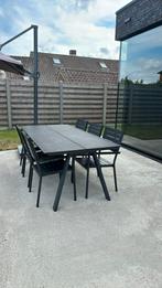 Tuintafel + stoelen, Tuin en Terras, Tuintafels, Ophalen, Gebruikt