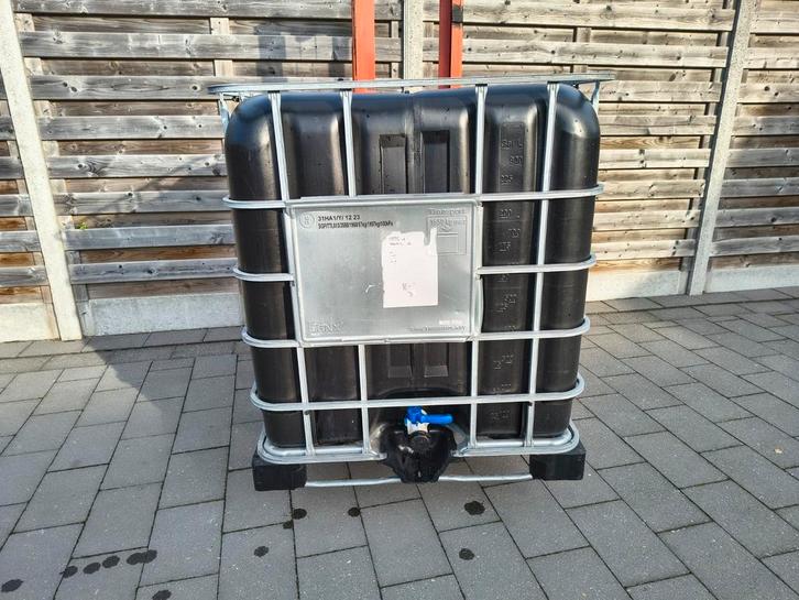 Zwarte ibc container, Tuin en Terras, Regentonnen, Zo goed als nieuw, Kunststof, Ophalen