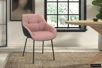 PROMO Stoelen 'SEM' NIEUW in roos stof +Gratis Levering beschikbaar voor biedingen