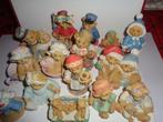 14 Cherished Teddies in hars, Ophalen of Verzenden, Nieuw, Beeldje, Cherished Teddies