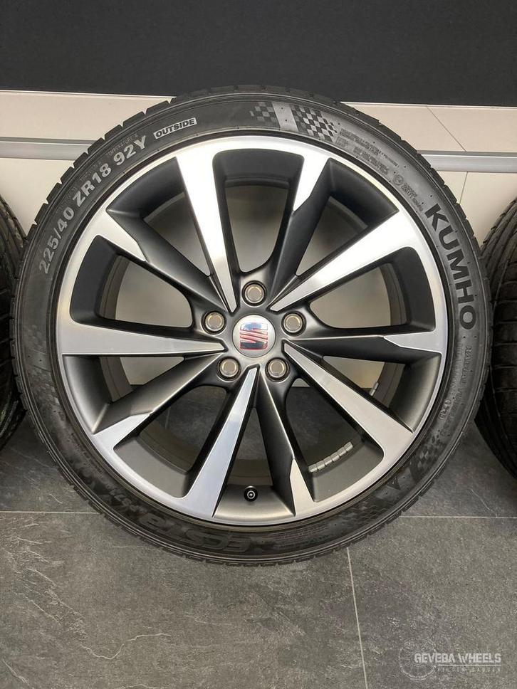 18” originele Seat / Cupra Leon velgen + banden 5x112   5FA, Auto-onderdelen, Banden en Velgen, Banden en Velgen, Zomerbanden
