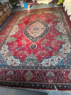 Antieke Perzische wollen handgeknoopt tapijt 390cm x 294cm, 200 cm ou plus, Rouge, Enlèvement, Utilisé