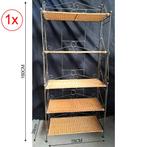 set gietijzeren rekjes, tafels en stoelen met rotan, Antiek en Kunst, Ophalen