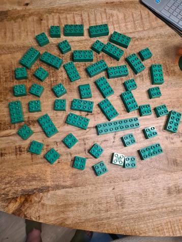 50 blocs Lego Duplo vert foncé, Enlèvement ou Envoi, Comme neuf, Briques en vrac, Duplo