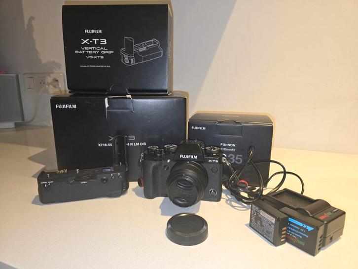 Fujifilm X-T3 + XF 35mm f/2 R + battery grip + 3 batterijen, Audio, Tv en Foto, Fotocamera's Digitaal, Gebruikt, Ophalen