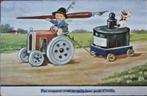 FANTASIE- KAART- KIND MET TRACTOR, Ophalen of Verzenden, 1940 tot 1960, Gelopen, Kinderen