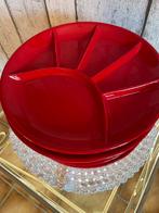 6 assiettes a fondue neuve rouge, Enlèvement, Comme neuf, Rond