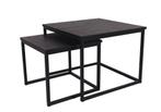 MaximaVida vierkante salontafel set Chicago XL zwart 60 cm, Huis en Inrichting, Tafels | Salontafels, Ophalen, Gebruikt, 50 tot 100 cm