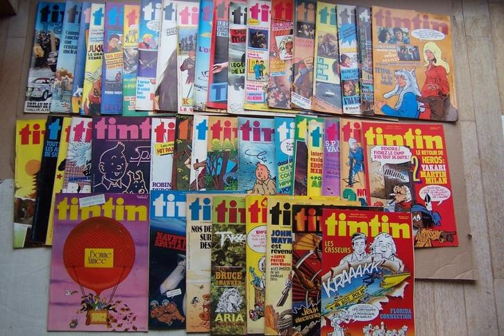 Magazines Tintin de 1980 avec Calendrier Hergé., Boeken, Stripverhalen, Zo goed als nieuw, Verzenden
