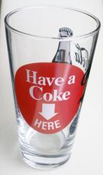 Coca Cola glas tekst Have a Coke Here afbeelding Coca-Cola f, Verzamelen, Glas en Drinkglazen, Ophalen of Verzenden, Nieuw