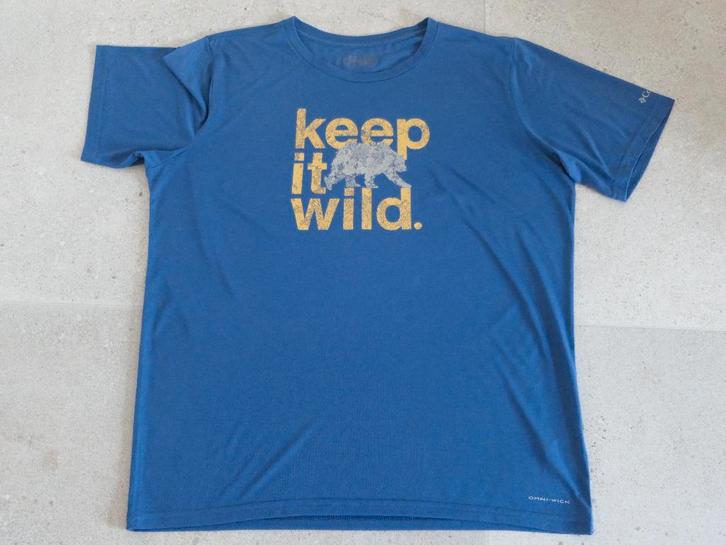 Tshirt Columbia XL, Kleding | Heren, T-shirts, Gedragen, Maat 56/58 (XL), Blauw, Ophalen of Verzenden