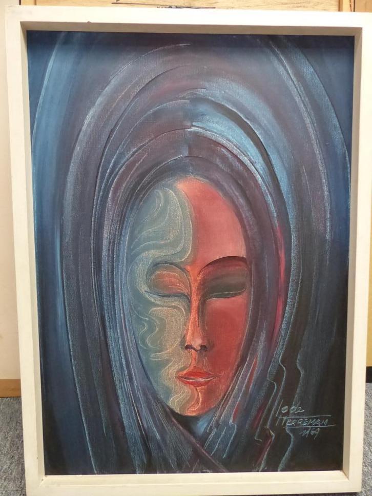 HERREMAN LODE OLIE OP DOEK, Antiek en Kunst, Kunst | Schilderijen | Modern, Ophalen