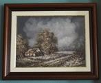 Schilderij van een winterlandschap, Antiek en Kunst, Kunst | Schilderijen | Klassiek, Ophalen of Verzenden