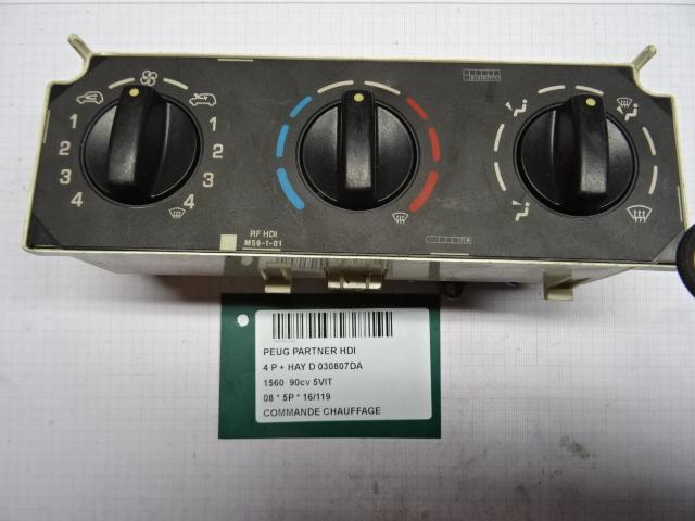 BEDIENINGSPANEEL VERWARMING Partner Combispace (030807DA), Auto-onderdelen, Dashboard en Schakelaars, Peugeot, Gebruikt