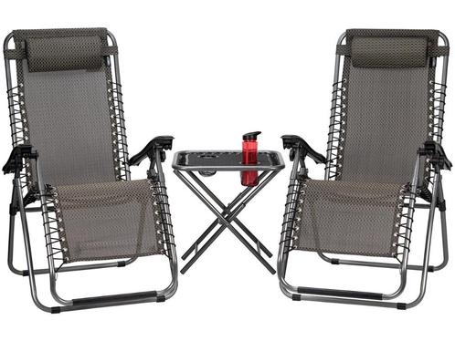 Ensemble Table et 2 Fauteuils Relax Pliants Camping, Tuin en Terras, Tuintafels, Nieuw, Rechthoekig, Textileen, Verzenden
