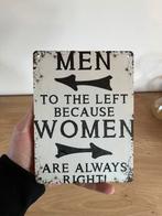 Plaque en jois men woman funny, Enlèvement ou Envoi, Comme neuf