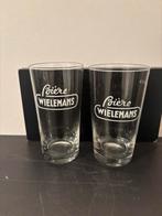 Deux verres à bière peints différents Bière Wielemans 33cl, Collections, Marques de bière, Enlèvement ou Envoi, Comme neuf, Verre ou Verres