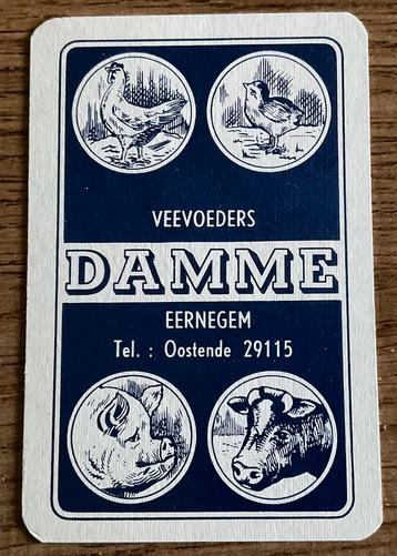 Speelkaart veevoeders Damme/Eernegem, Enlèvement ou Envoi, Comme neuf, Carte(s) à jouer