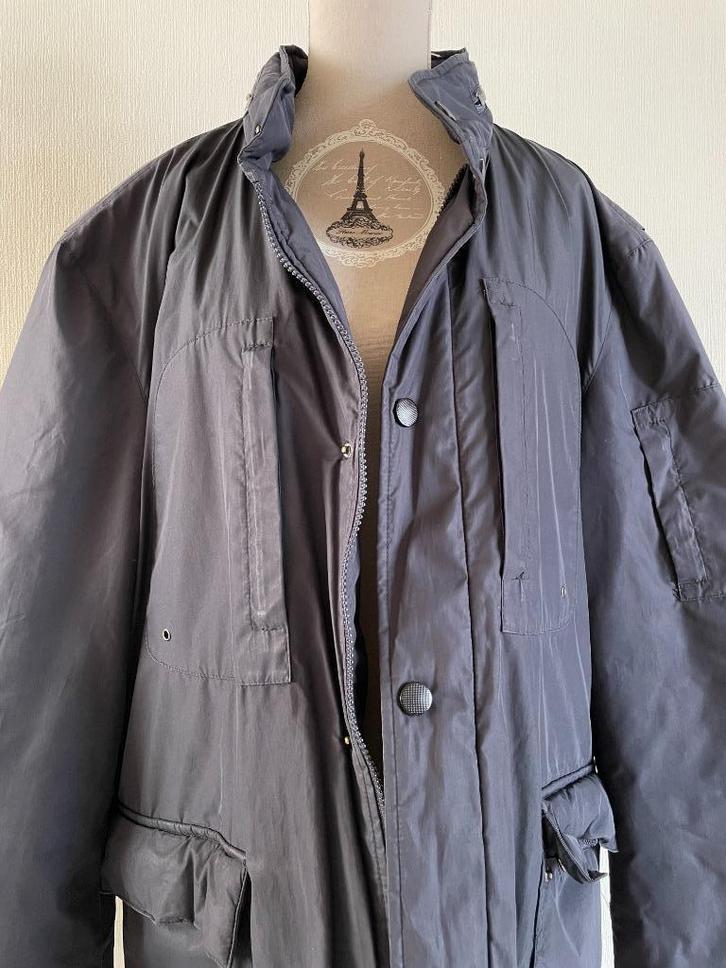 Winterjas regenjas met regenkap heren, Kleding | Heren, Jassen | Winter, Gedragen, Maat 52/54 (L), Blauw, Verzenden