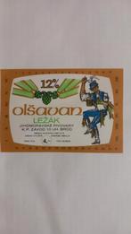 Étiquette de bière Olsavan (202), Comme neuf, Enlèvement ou Envoi
