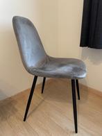 Stoel fluweel grijs, Huis en Inrichting, Stoelen, Ophalen, Zo goed als nieuw, Grijs