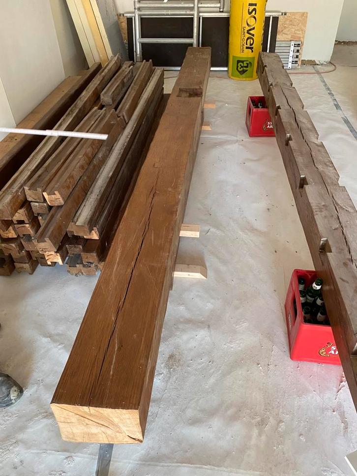 Eiken balken, Tuin en Terras, Palen, Balken en Planken, Ophalen