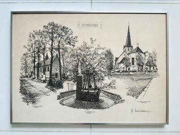 Evergem etstekening 1980 genummerd 284/300 beschikbaar voor biedingen