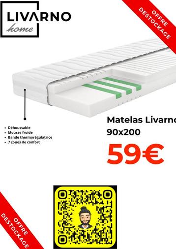 MATELA LIVARNO 90x200, Neuf, 90 cm, Matelas, Enlèvement ou Envoi