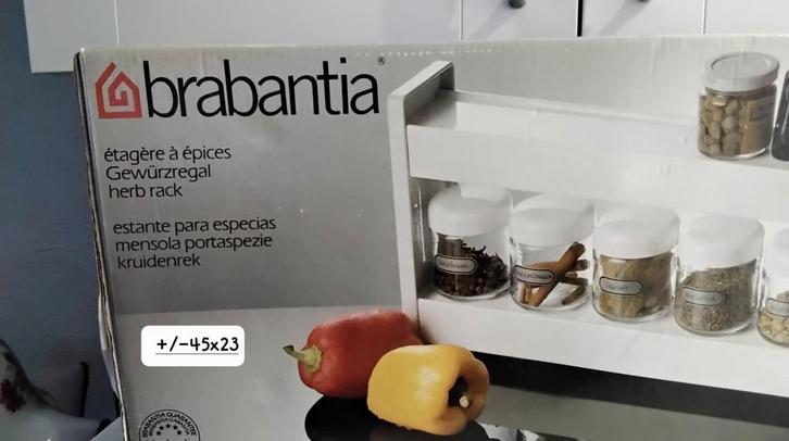 Vintage - NIEUW - Brabantia kruidenrek met potjes, Antiek en Kunst, Antiek | Keukengerei, Ophalen of Verzenden