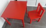 Rode kinderstoel en kindertafel KRITTER, Kinderen en Baby's, Kinderkamer | Tafels en Stoelen, Ophalen, Zo goed als nieuw, Tafel(s) en Stoel(en)
