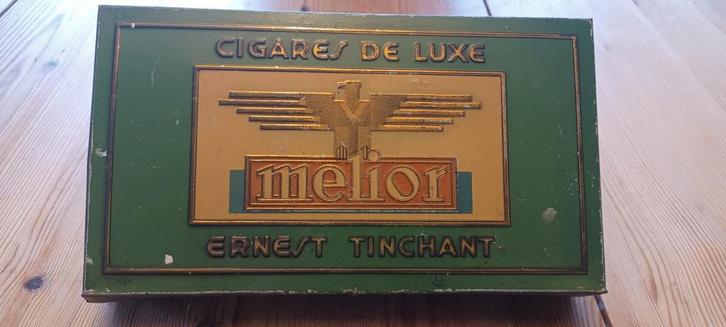 Vintage Melior Sigarenblik-Ernest Tinchant, Collections, Boîte en métal, Enlèvement