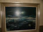 Peinture Lucien Verween, pleine lune, Etikhove Ronse, Enlèvement ou Envoi