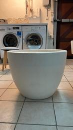 Witte bloempot voor buiten, Tuin en Terras, Ophalen, Kunststof, Gebruikt, Rond