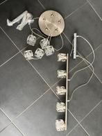 2 hanglampen/lusters, Ophalen, Gebruikt, Glas, Minder dan 50 cm