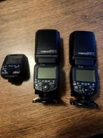 2xflitser voor canon +transmitter  -Yongnuo YN600EXII-RT, Ophalen of Verzenden, Zo goed als nieuw, Overige merken, Kantelbaar