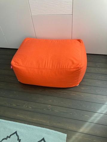 Fatboy poef/voetenbank oranje 90x70x40